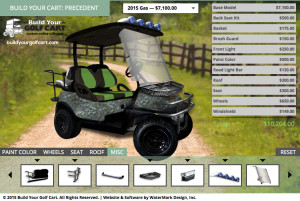 custom camo cart with build your golf cart