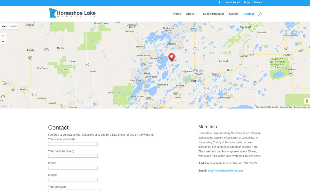 horseshoe lake mn map