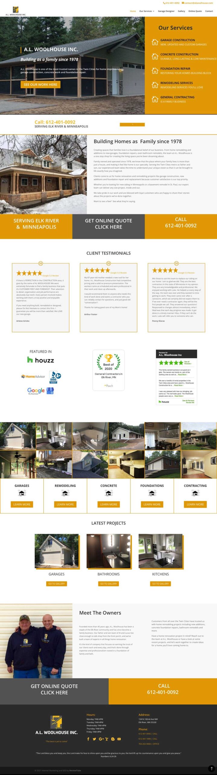 al woolhouse construction website