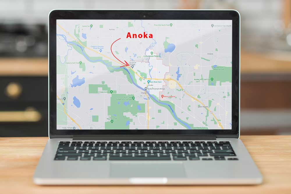 anoka web design map