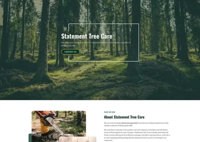 statement tree care website design
